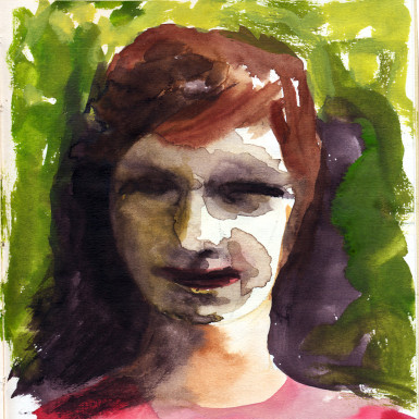Stefan Schuchardt (2003) Portrait Frau 2, Skizze - Cropped